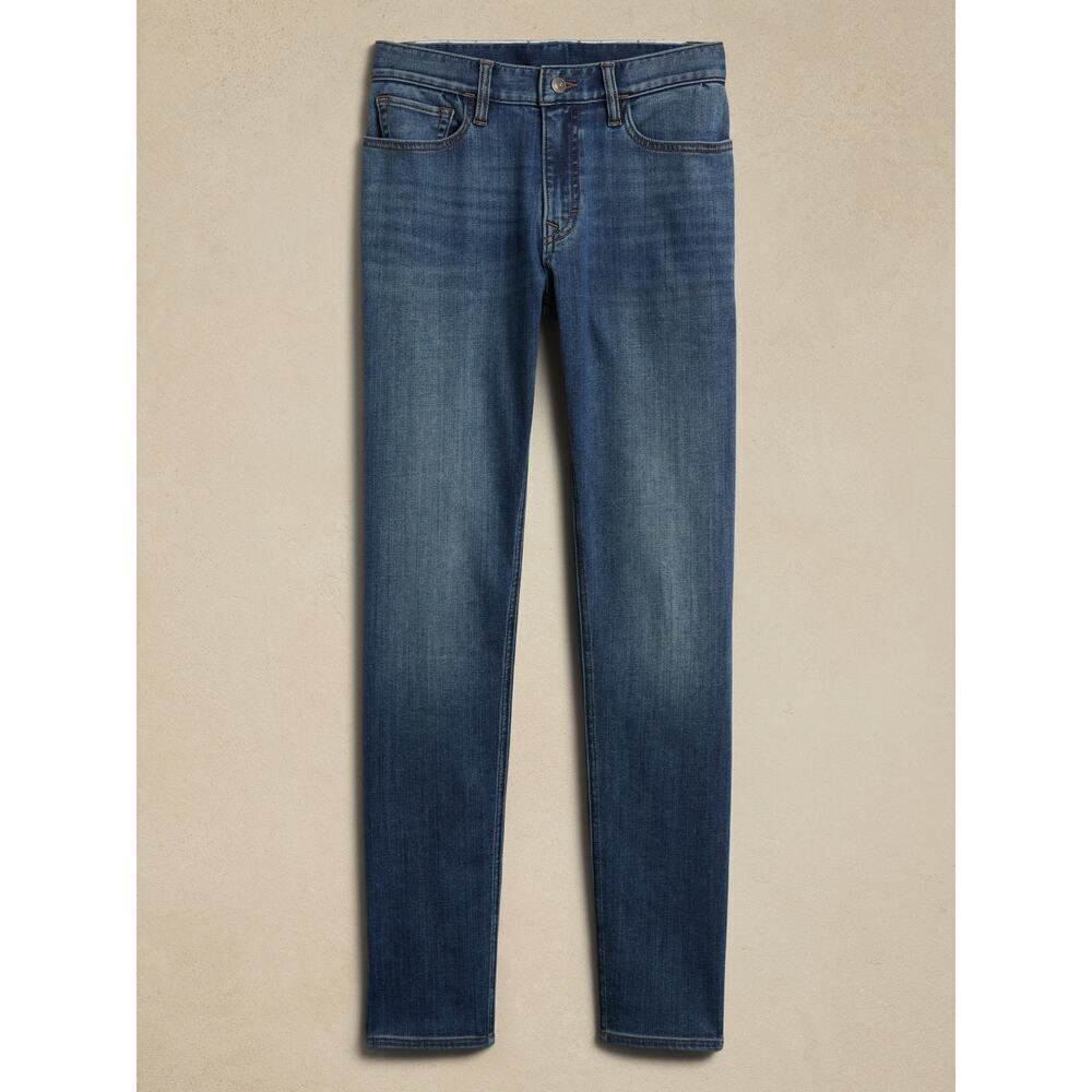 Banana Republic Men's Blue Skinny Luxe Traveler Jean Size 42×32 NWOT